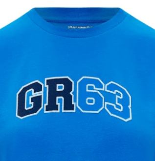 Mercedes környakú póló, George Russell logó, kék - FansBRANDS® - HU