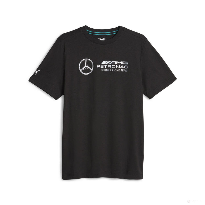 Mercedes környakú póló, logó, fekete - FansBRANDS®
