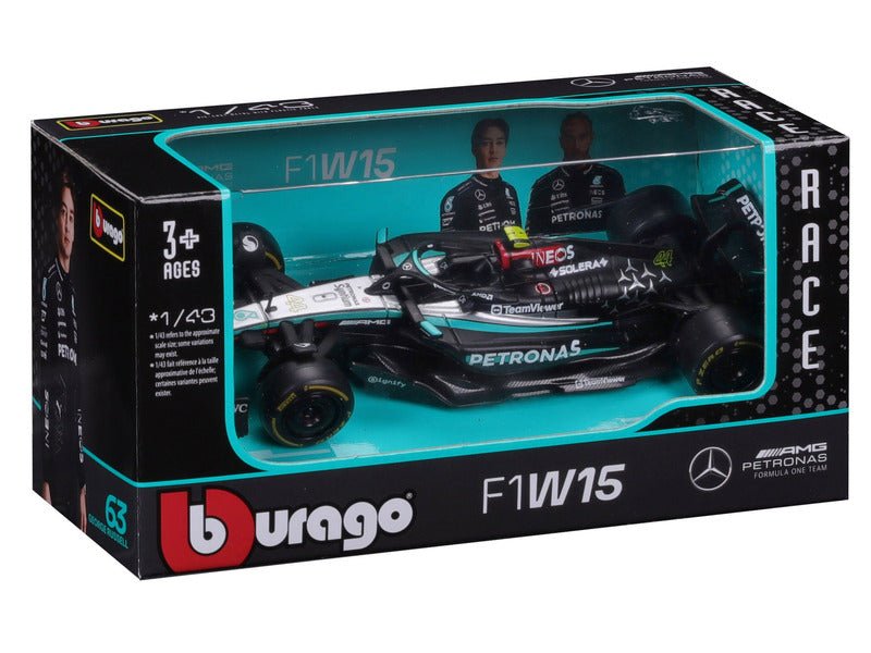 Mercedes modellautó, bburago, Lewis Hamilton, 44, 1:43, F1W15 - FansBRANDS® - HU
