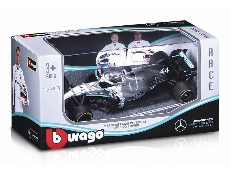 Mercedes modellautó, bburago, Lewis Hamilton 44, W10 EQ Power+ - FansBRANDS®
