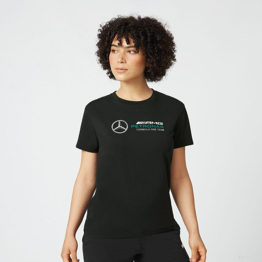 Mercedes Női Póló, Large Logo, Fekete, 2022 - FansBRANDS®