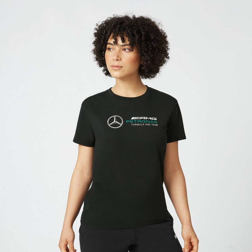 Mercedes Női Póló, Large Logo, Fekete, 2022 - FansBRANDS® - HU