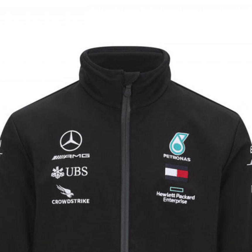 Mercedes Softshell kabát, Csapat, Fekete, 2020 - FansBRANDS® - HU