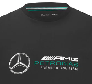 Mercedes Gyerek Póló, Large Logo, Fekete, 2022