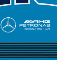 Mercedes zászló, 90x120cm, George Russell, kék, rúd nélkül - FansBRANDS® - HU