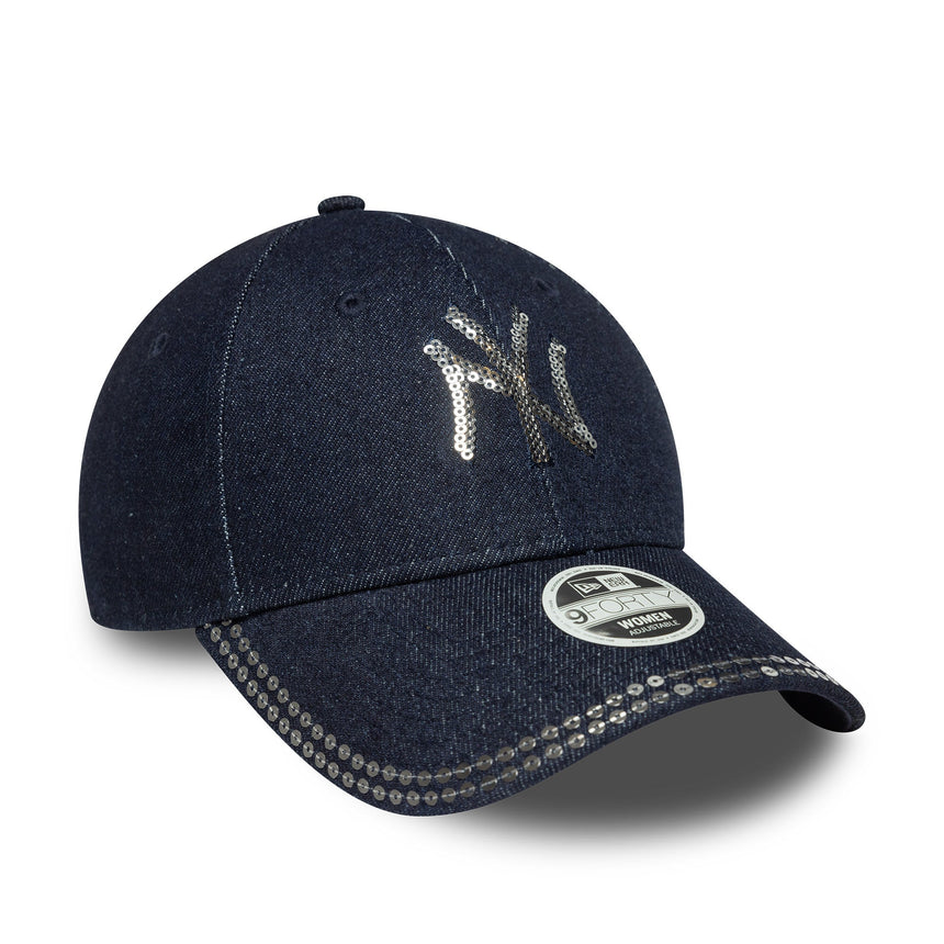 New York Yankees baseballsapka, flitter, New Era, 9FORTY, kék mintázat, kék - FansBRANDS® - HU