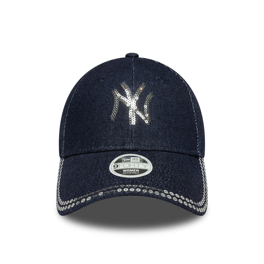 New York Yankees baseballsapka, flitter, New Era, 9FORTY, kék mintázat, kék - FansBRANDS® - HU