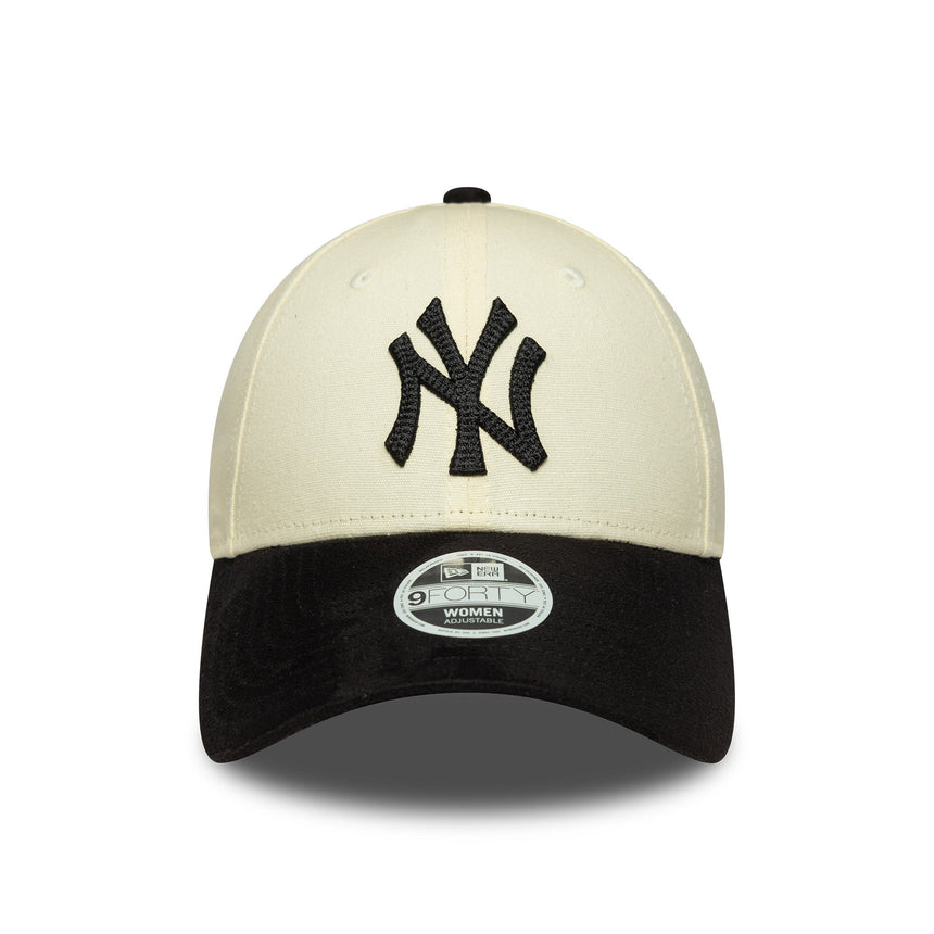 New York Yankees sapka, művelúr, New Era, 9FORTY, bézs - fekete - FansBRANDS® - HU
