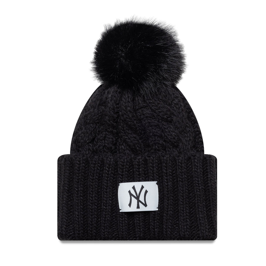 New York Yankees téli sapka, női, széles felhajtású, New Era, fekete - FansBRANDS® - HU