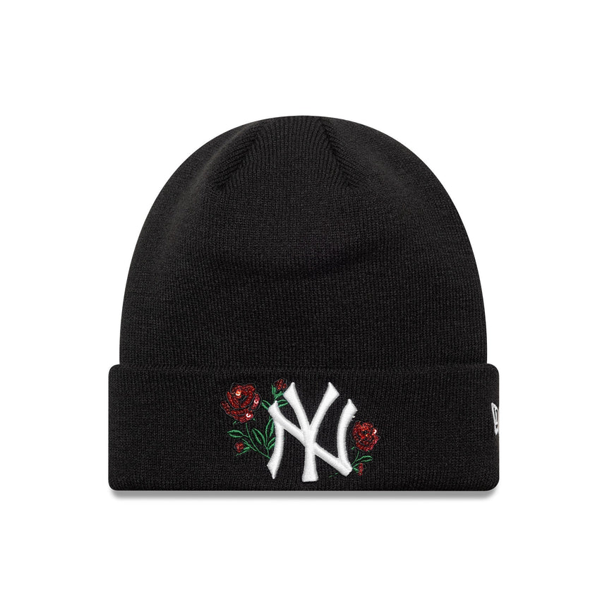 New York Yankees téli sapka, pailettes rózsa, női New Era, fekete - FansBRANDS® - HU