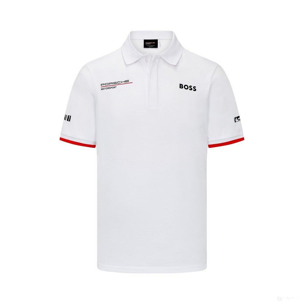 Porsche galléros póló, csapat, fehér, 2023 - FansBRANDS®