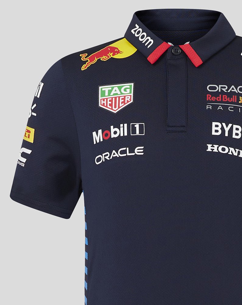 Red Bull galléros póló, Castore, csapat, gyerek, kék, 2024 - FansBRANDS®