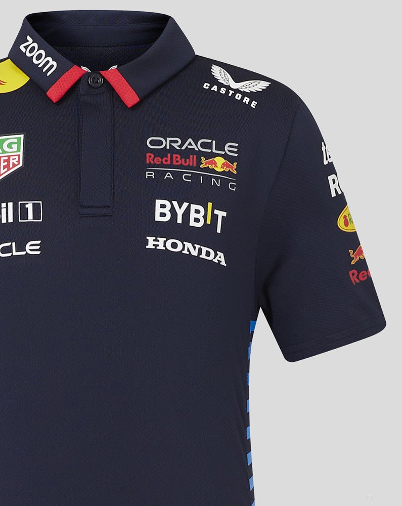 Red Bull galléros póló, Castore, csapat, gyerek, kék, 2024 - FansBRANDS®
