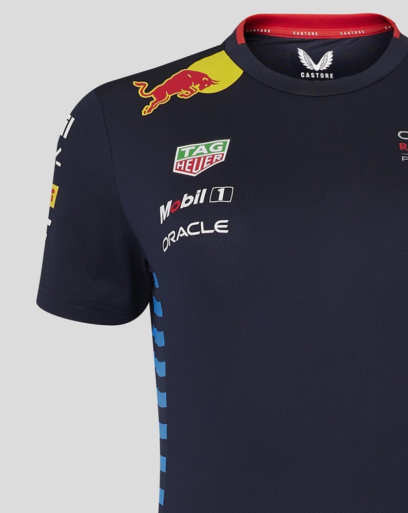 Red Bull környakú póló, Castore, csapat, női, kék, 2024 - FansBRANDS® - HU