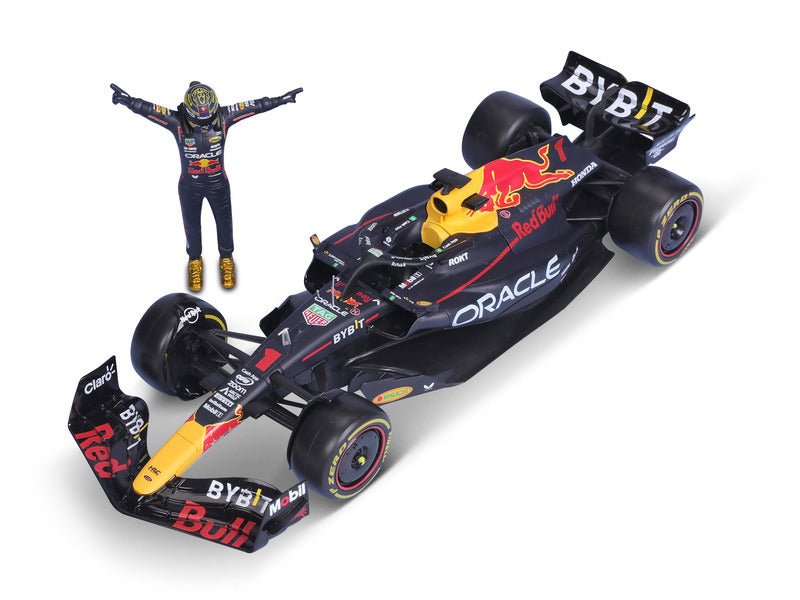 Red Bull Racing modellautó BBurago, Max Verstappen, 1, 1:24 - es RB19, pilótával - FansBRANDS® - HU