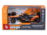 McLaren Modell Autó - Bburago Lando Norris Miami Festésű MCL38