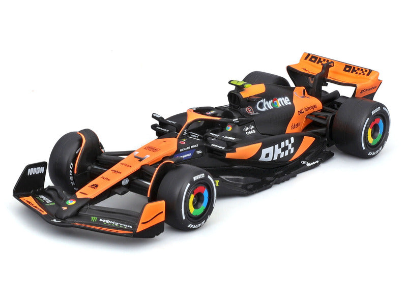 McLaren Modell Autó - Bburago Lando Norris Miami Festésű MCL38