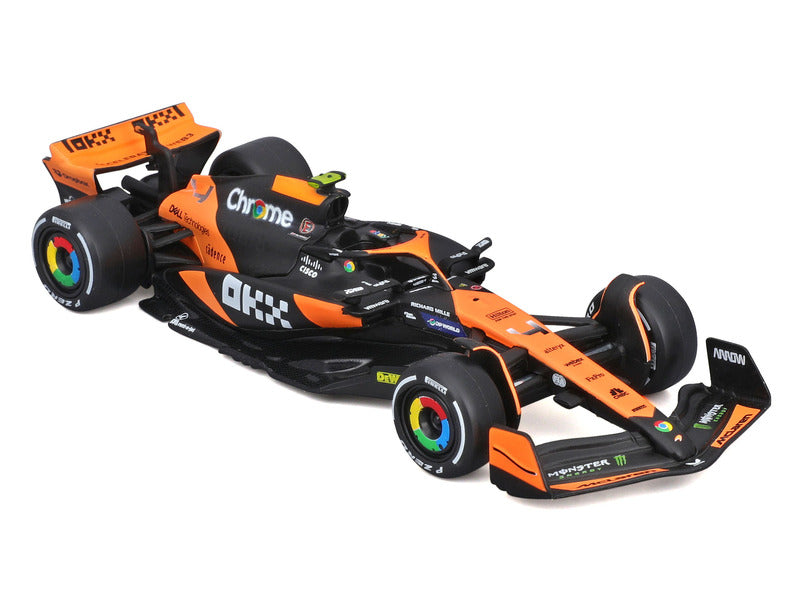McLaren Modell Autó - Bburago Lando Norris Miami Festésű MCL38