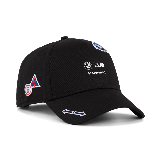 BMW baseball sapka matricás részletekkel, fekete színben.