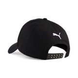 Fekete baseball sapka, PUMA logóval, hátulról nézve.