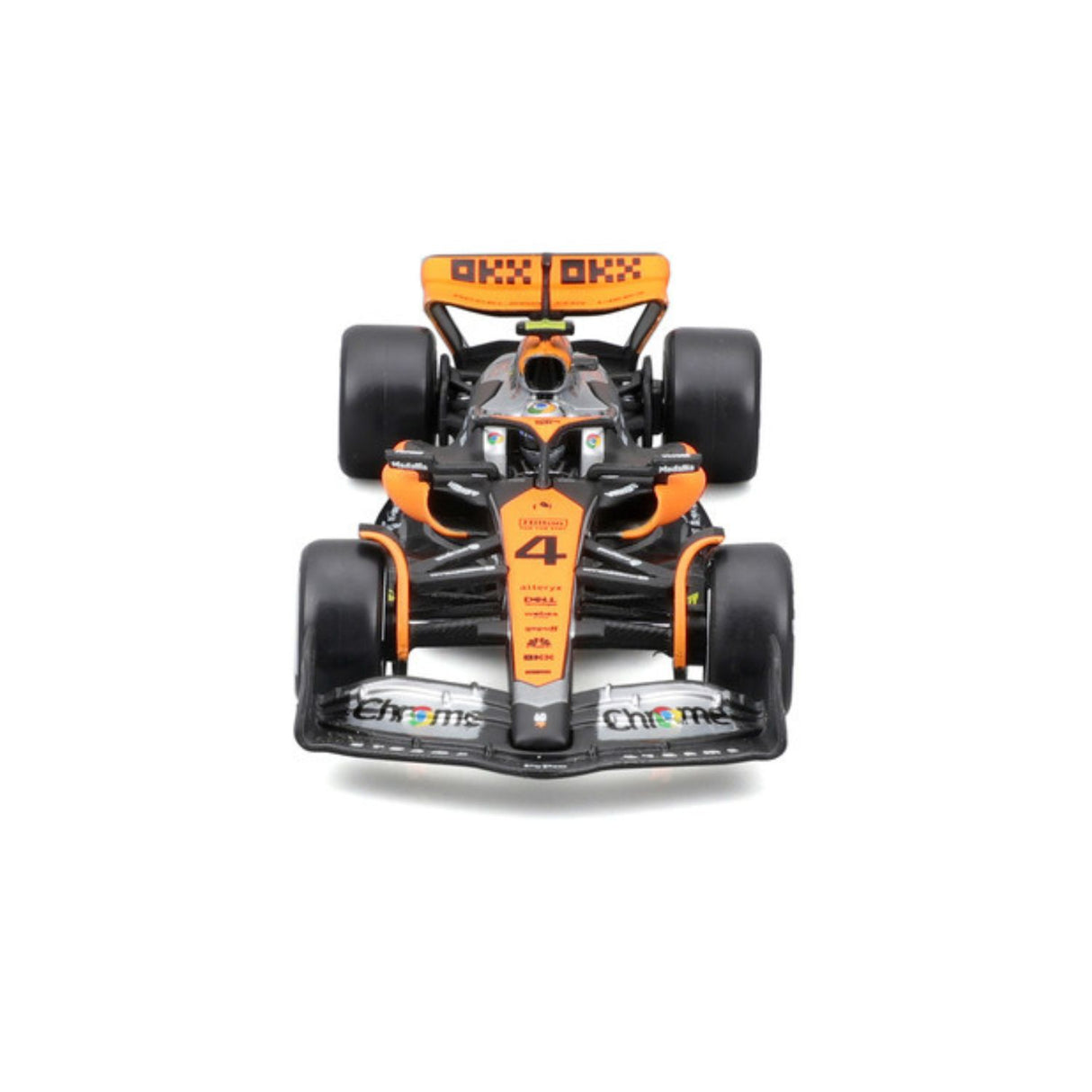 McLaren F1 modellautó, sisakkal, MCL60, bburago, 1:43, Lando Norris #4
