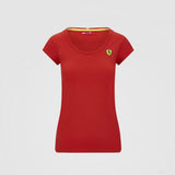 Ferrari Damen T-Shirt, Schild, rot, 2020