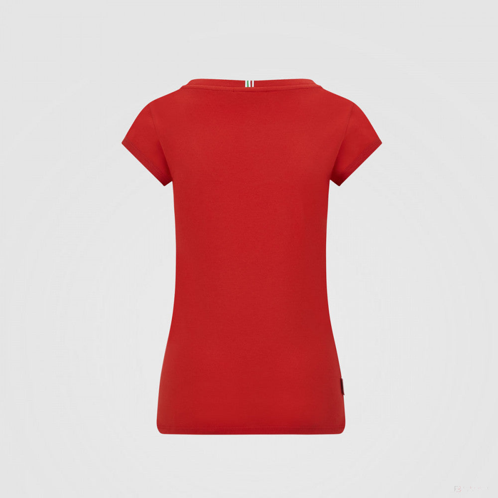 Ferrari Damen T-Shirt, Schild, rot, 2020