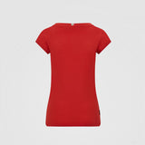 Ferrari Damen T-Shirt, Schild, rot, 2020