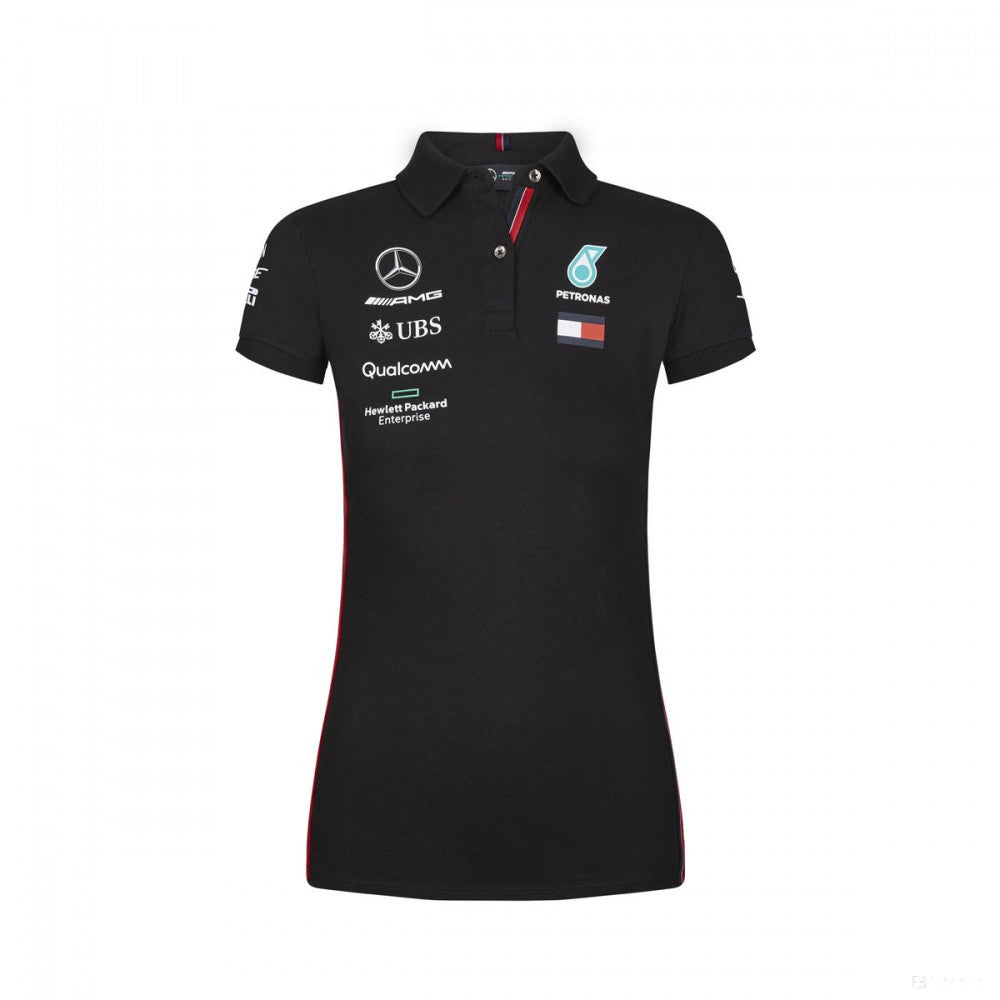 Mercedes Galléros Női Póló, 2019 - csapat, fekete