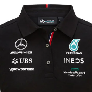 Mercedes Women's Team T-Shirt with Collar