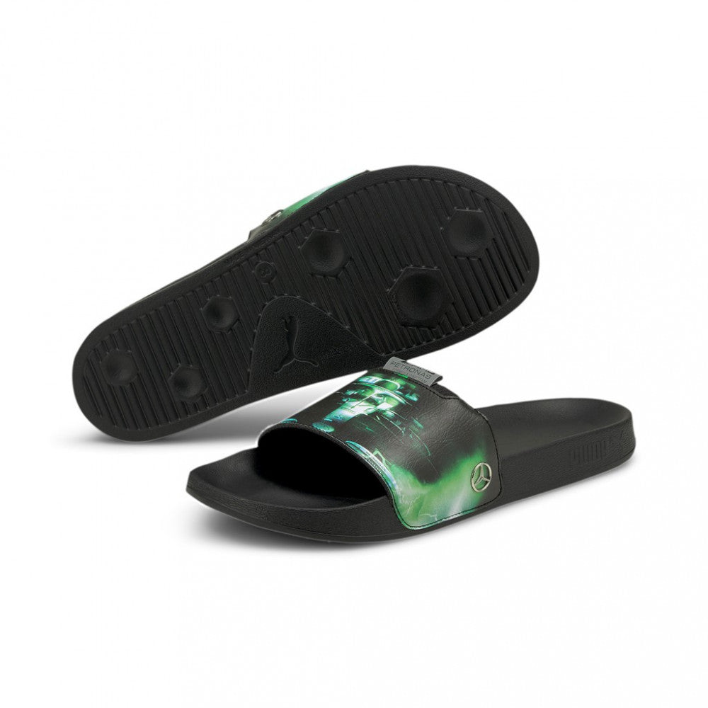 Mercedes Hausschuhe, Puma Grafik Leadcat FTR, schwarz, 2021