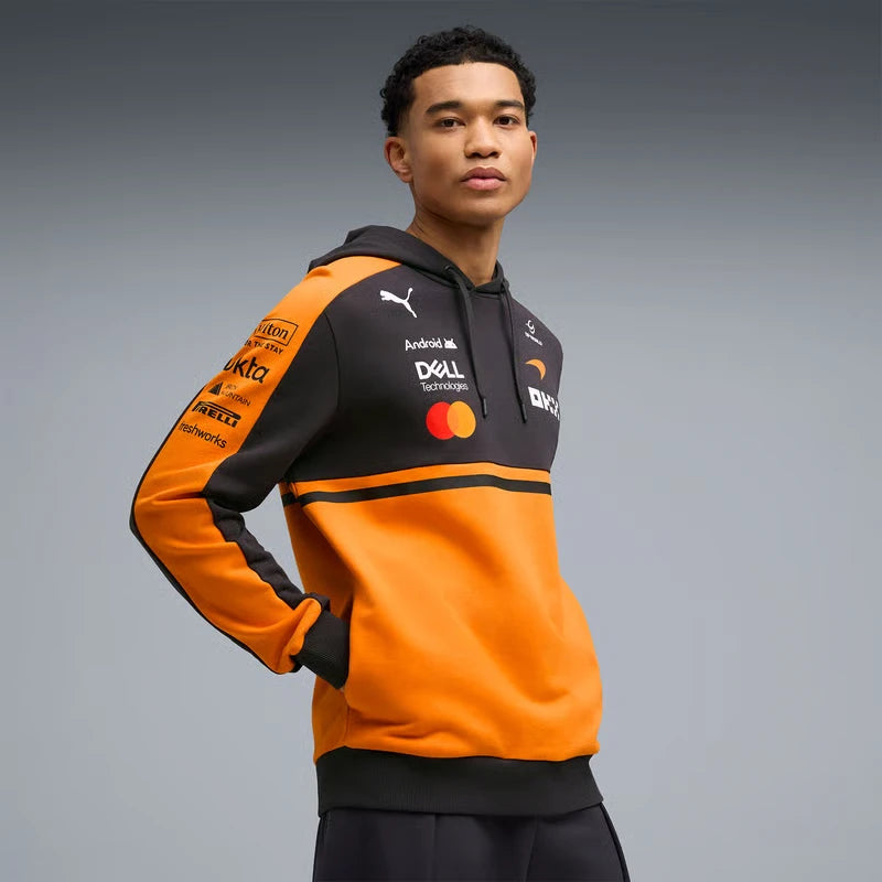 McLaren kapucnis pulóver, csapat, papaya