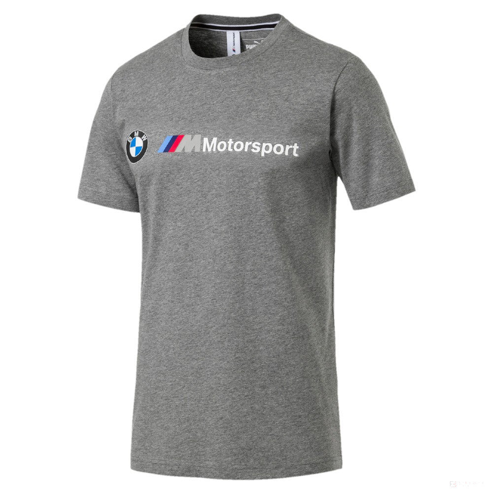 BMW T-shirt, Puma BMW MMS logo round neck, grey, 2019