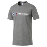 BMW T-shirt, Puma BMW MMS logo round neck, grey, 2019