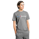 BMW T-shirt, Puma BMW MMS logo round neck, grey, 2019