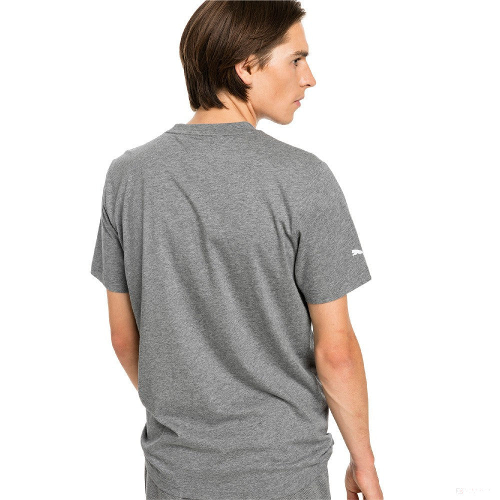 BMW T-shirt, Puma BMW MMS logo round neck, grey, 2019