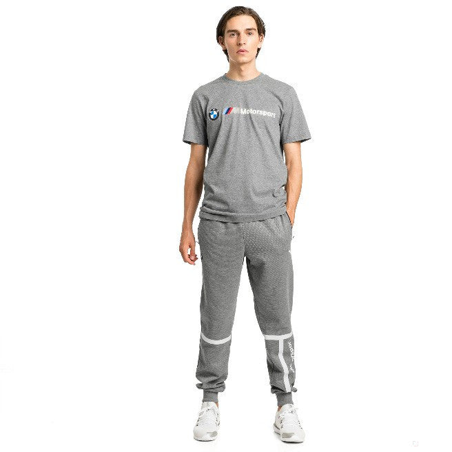 BMW T-shirt, Puma BMW MMS logo round neck, grey, 2019