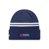 Haas téli sapka, mandzsettás kötés, tervezett, New Era, kék