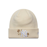 New York Yankees téli sapka, paliettes rózsa, női, New Era, krémszínű