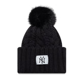 New York Yankees téli sapka, női, széles felhajtású, New Era, fekete