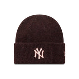 New York Yankees téli sapka, női, széles felhajtással, New Era, piros