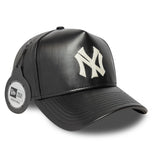 New York Yankees baseball sapka, bőr, New Era, 9FORTY, fekete