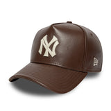 New York Yankees sapka, bőr, New Era, A-frame, barna