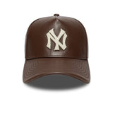 New York Yankees sapka, bőr, New Era, A-frame, barna
