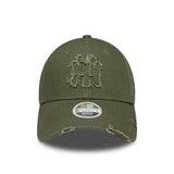 New York Yankees baseball sapka, kopott kitűző, New Era, 9FORTY, barna