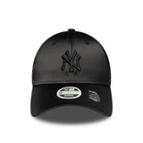 New York Yankees sapka, szatén masnival a hátán, New Era, 9FORTY, női, fekete
