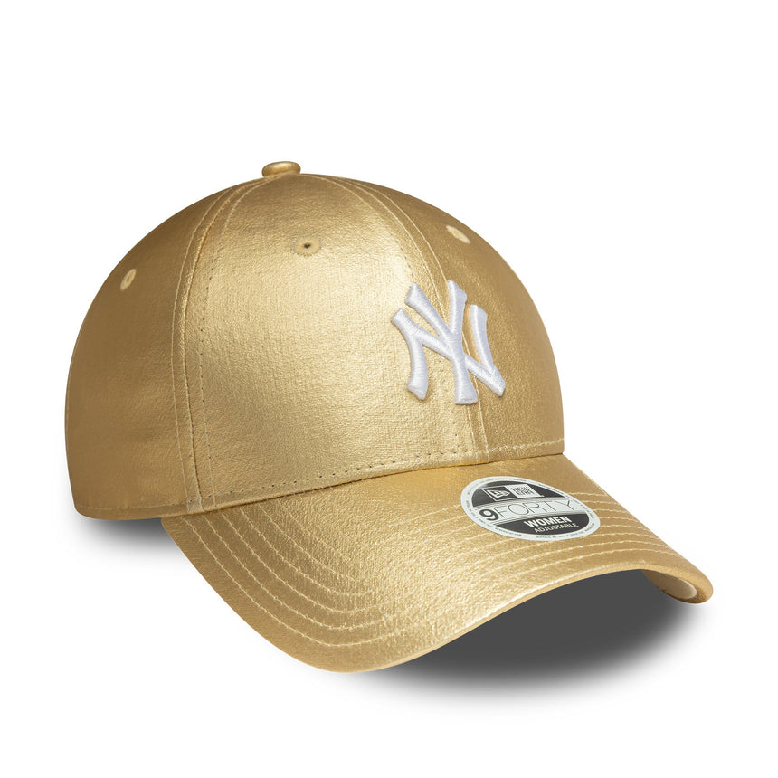 New York Yankees sapka, fémes kitűző, New Era, 9FORTY, női, arany