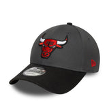 Chicago Bulls sapka, oldalsó hímzett patch, New Era, 9FORTY, szürke, szürke