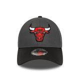 Chicago Bulls sapka, oldalsó hímzett patch, New Era, 9FORTY, szürke, szürke
