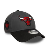 Chicago Bulls sapka, oldalsó hímzett patch, New Era, 9FORTY, szürke, szürke